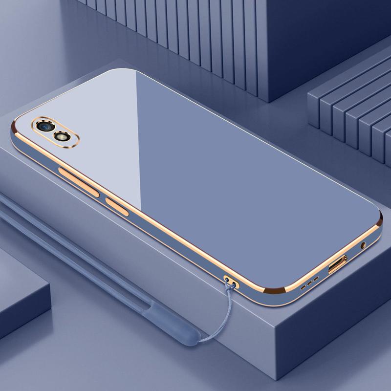 For Redmi 9A Sport Case Luxury Square Plating Redmi 9A 9AT 9i Phone Case ShockProof Silicone Back Cover Fundas