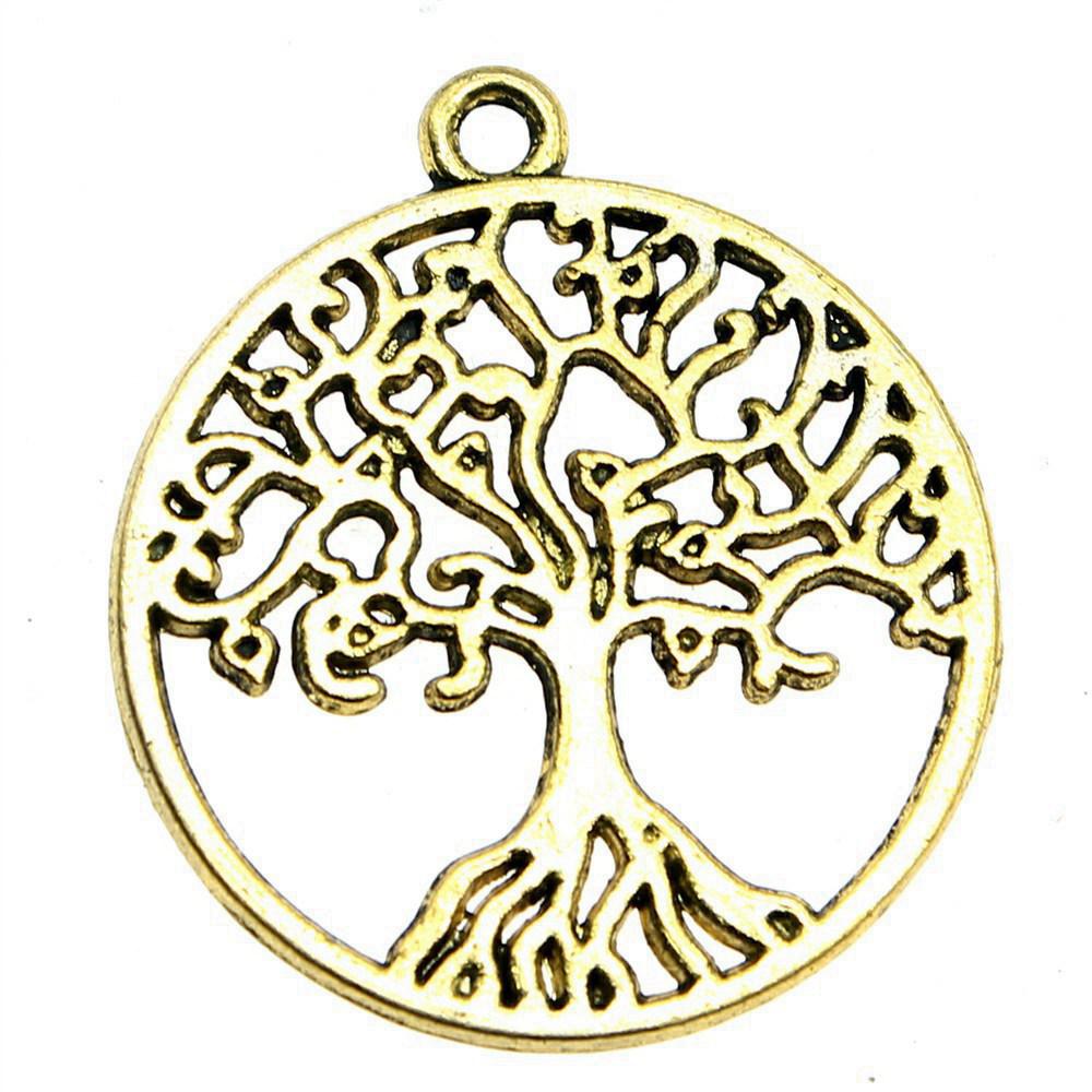 Tree Of Life Charms Antique Round Pendants For Spiritual DIY Jewelry