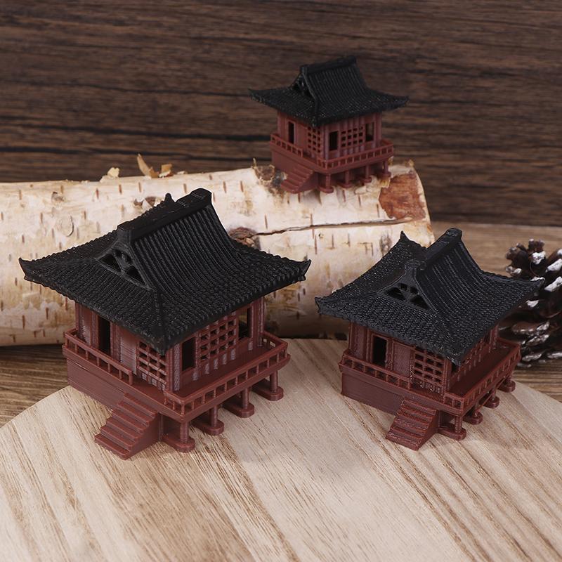Pavilion Dekorationen Pagode Statue Outdoor Fisch Tank Schmuck Zen Garten Aquarium Ornament Bonsai Landschaftsbau