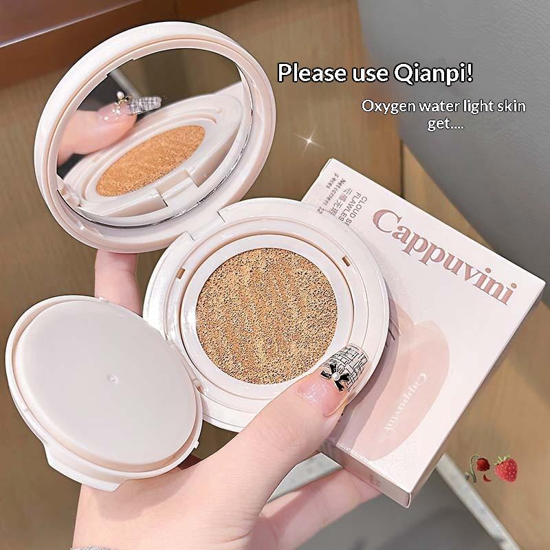 Cappuvini Air Cushion BB Cream Base Hidratante Corrector Control de Grasa Impermeable Cobertura Total Cosméticos Faciales Impermeables