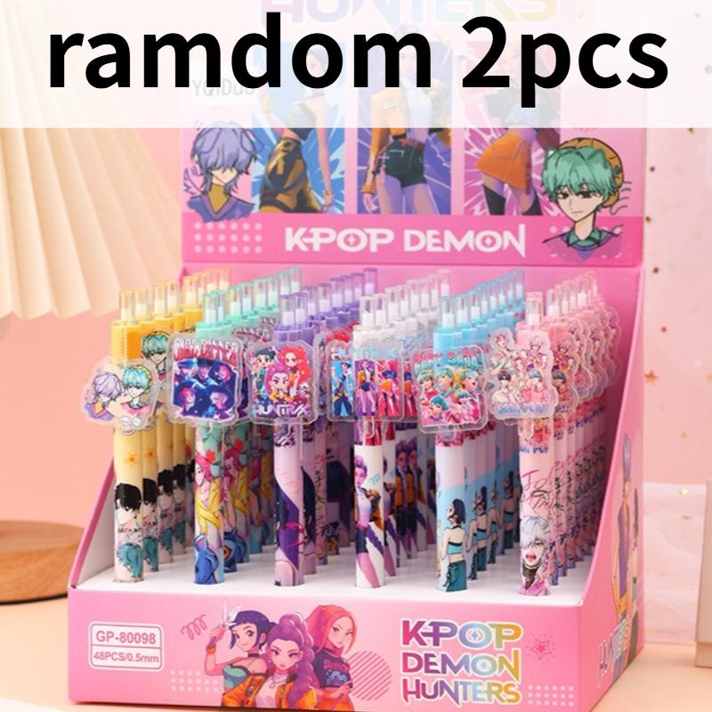 Anime K-pop Demonl Hunter Gel Pen Cute Ballpoint Pen Quick-Drying Smooth Writing Student Office Supplies Stationery Holiday Gift