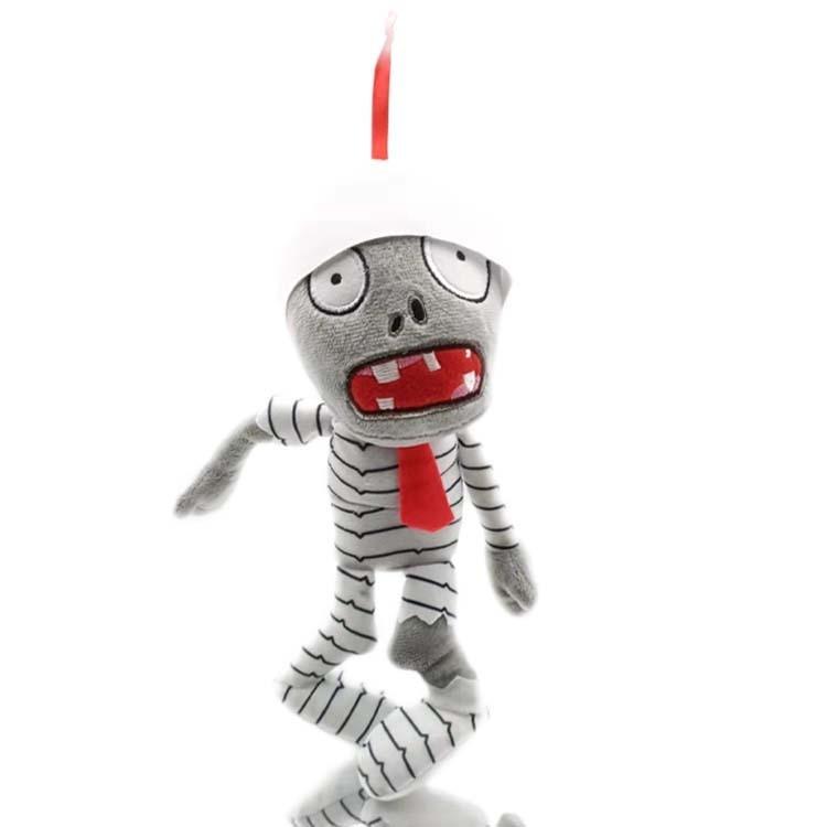 Plants Vs Zombies Sports Newspaper Roadblock Iron Bucket Zombie Plush Toy Doll For Kids And Collectors