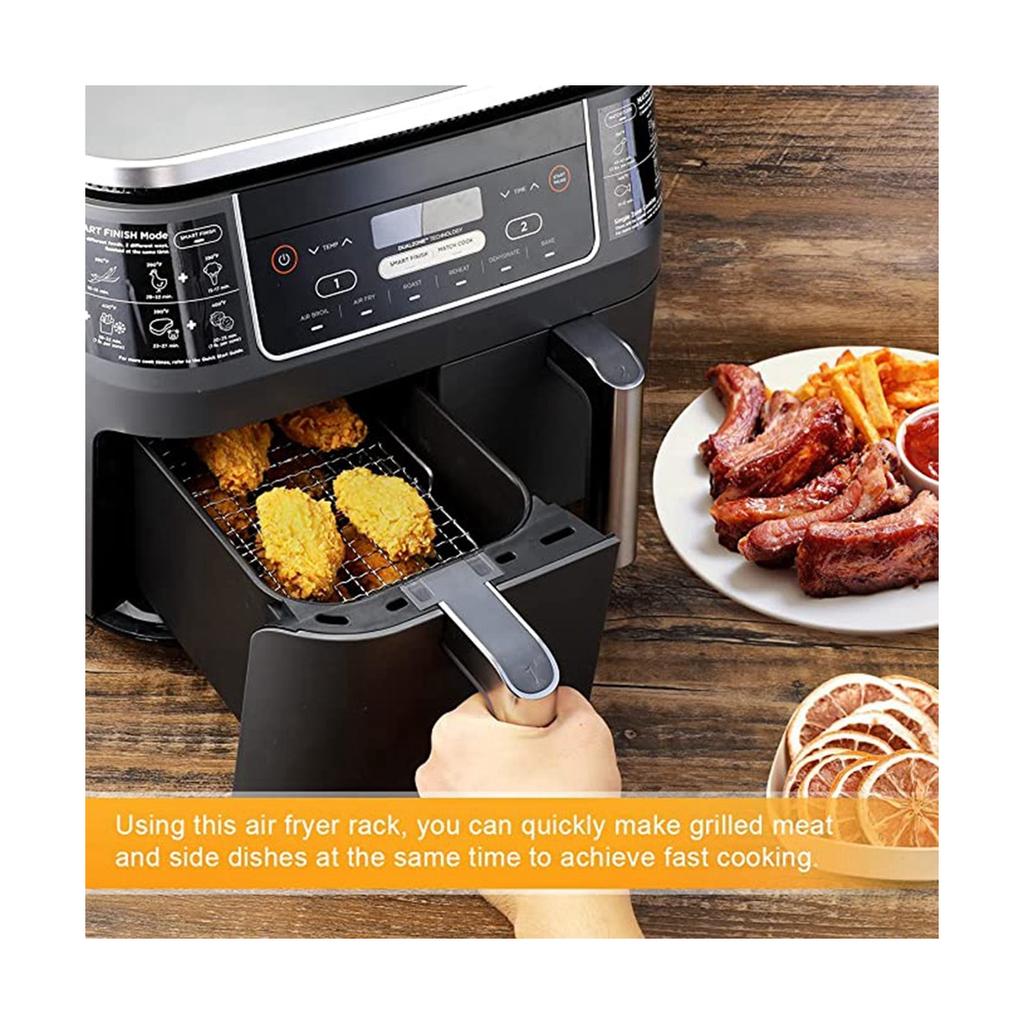 Griglia per friggitrice ad aria per Ninja Dual Air Fryer in acciaio inossidabile 304, griglia disidratatore multistrato, griglia per toast, accessori per friggitrice ad aria