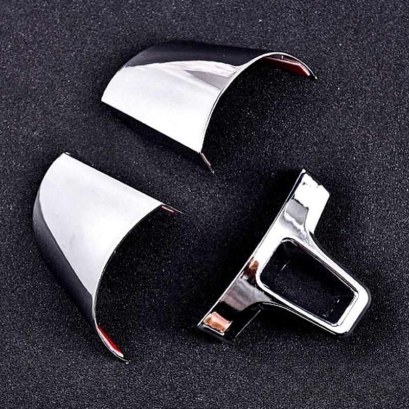 Car Steering Wheel Decoration Chrome Cover Trim Sticker for Volkswagen VW GOLF POLO JETTA MK5 MK6 Bora Accessories