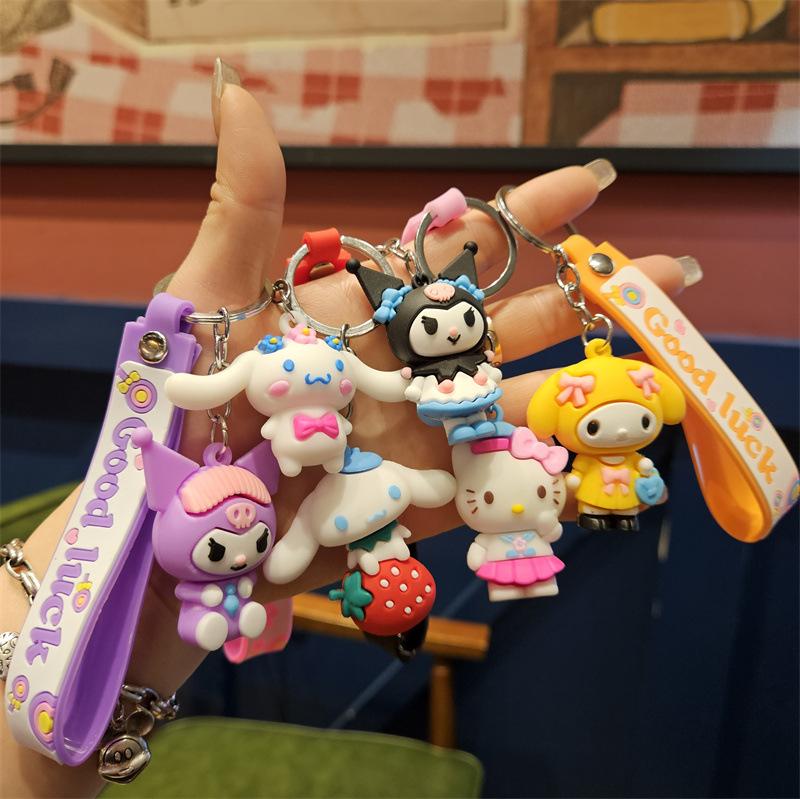 Internet-Berühmtheit Cartoon-Puppe Schlüsselanhänger Taschenanhänger Studentenanhänger Niedlicher PVC-Schlüsselanhänger Paar Auto Schmuck
