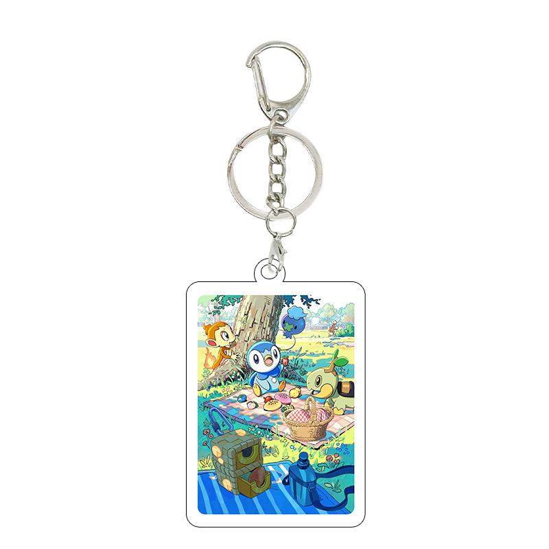 Ptcg Pocket 5cm Anime Fashion Squirtle Bulbasaur Psyduck Cartoon Diy Acrylic Action Keychain Backpack Pendant Accessories Charm
