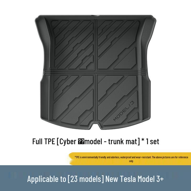 Eco-Friendly TPE Floor Mats for 2023 Tesla Model 3 - All-Weather Piano Style