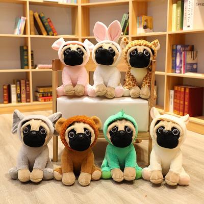 20 /35cm  Simulated Sharpei Dog Plush Toys Stuffed Animal Puppy Dog Turn To Dinosaur Elephant Doll For Kids Gift