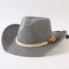 Popolare cappello da cowboy western classico europeo e americano intrecciato in paglia per uomo e donna moda outdoor stile OL cappello a cilindro intrecciato