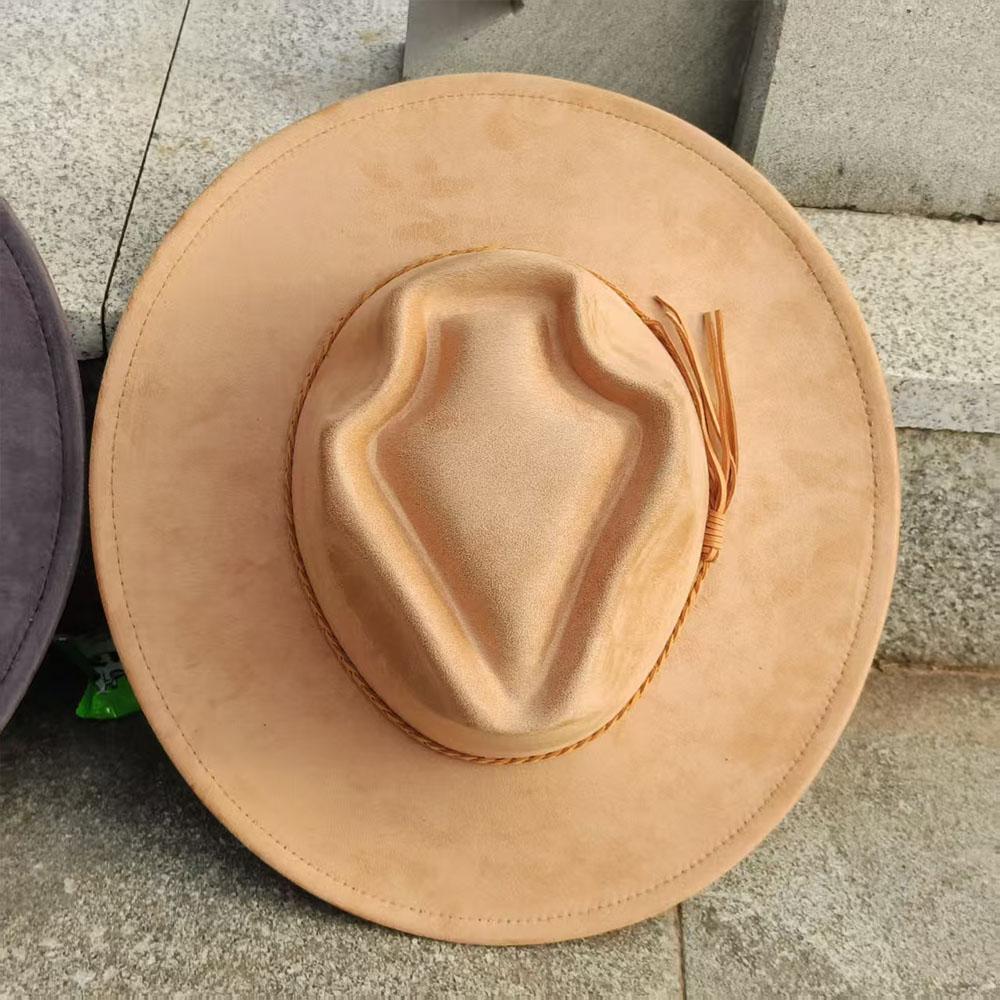 

2026 New arrow crown Suede hat men Woman wide brim Mexican Hat arrow top hat wholesale church hat wedding Felt Hat Top Hat 56-58