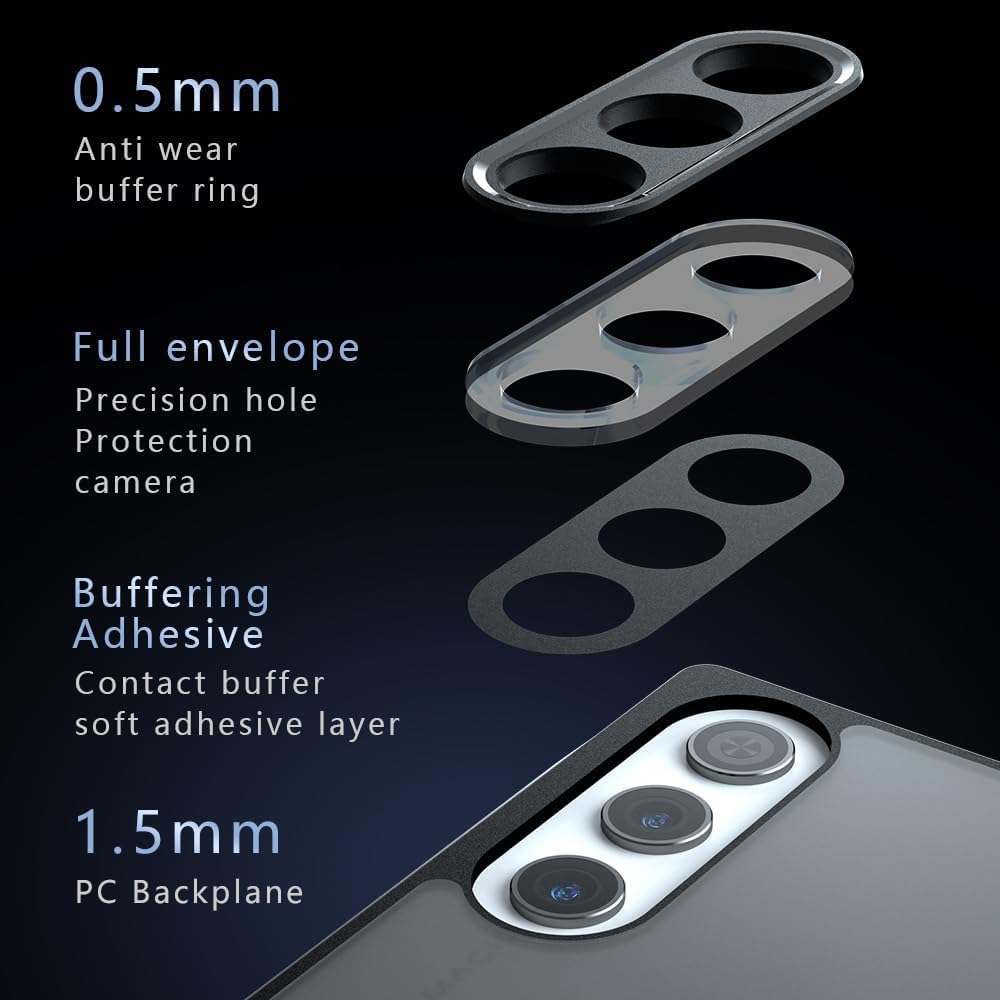 Frosted Matte Case for ZTE Nubia Red Magic 10 Air Cover Shockproof Translucent Skin-Touch Hard Back Shell Frame Fundas