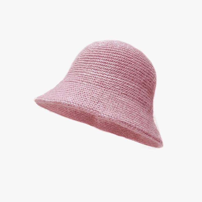 Women's Autumn and Winter Korean Version Versatile Wool Hat Cold Hat Winter Warm Ear Protection Big Head Bucket Hat
