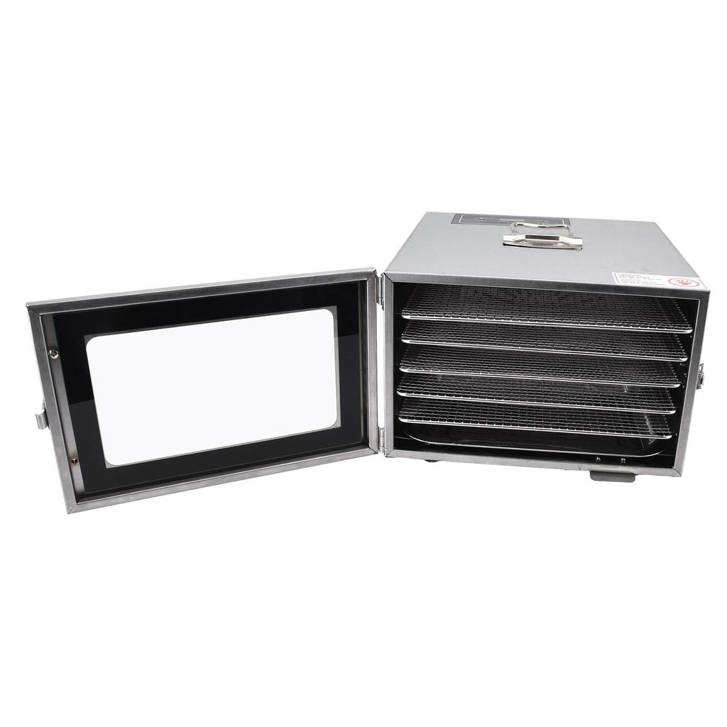 400W Sušička potravin Nerezová ocel 6 táců Elektrický stroj na sušení potravin na ovoce zeleninu US zástrčka