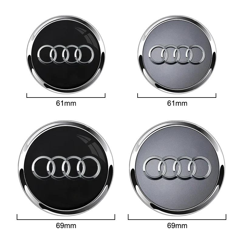 4 Stück 60mm 61mm 68mm 69mm Audi Radkappen Auto Radnabenabdeckungen Für Audi A1 A2 A3 A4 A5 A6 A7 A8 S3 S6 Q3 Q5 Q7 Zubehör