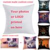 DIY Customized Throw Pillow Custom Cushion Cover Home Decorative Square Wedding Pets Baby Picture Print Pillowcase Gift