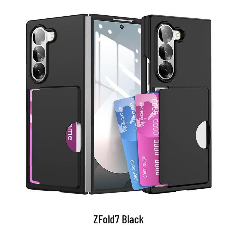 CAXITON Frosted Transparent Wallet Case for Samsung Z Fold 7