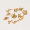 20Pcs Stainles Steel Hollow Ocean Pendants Sea Shells Lobster Starfish Charms DIY Necklace Marine Animal Pendant Jewelry Making