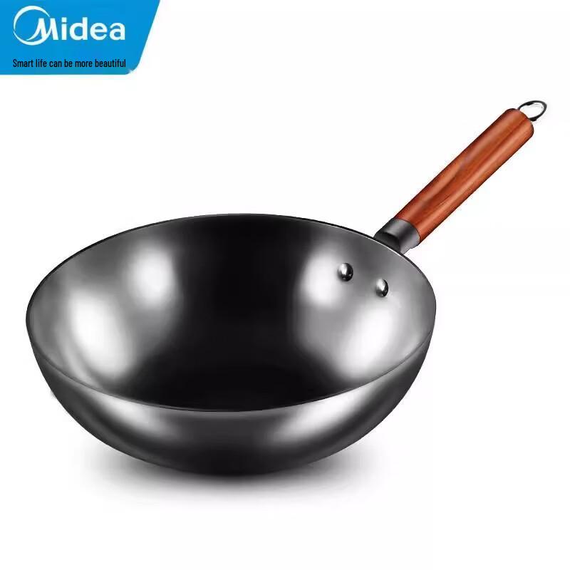Midea 32cm Traditional Iron Wok