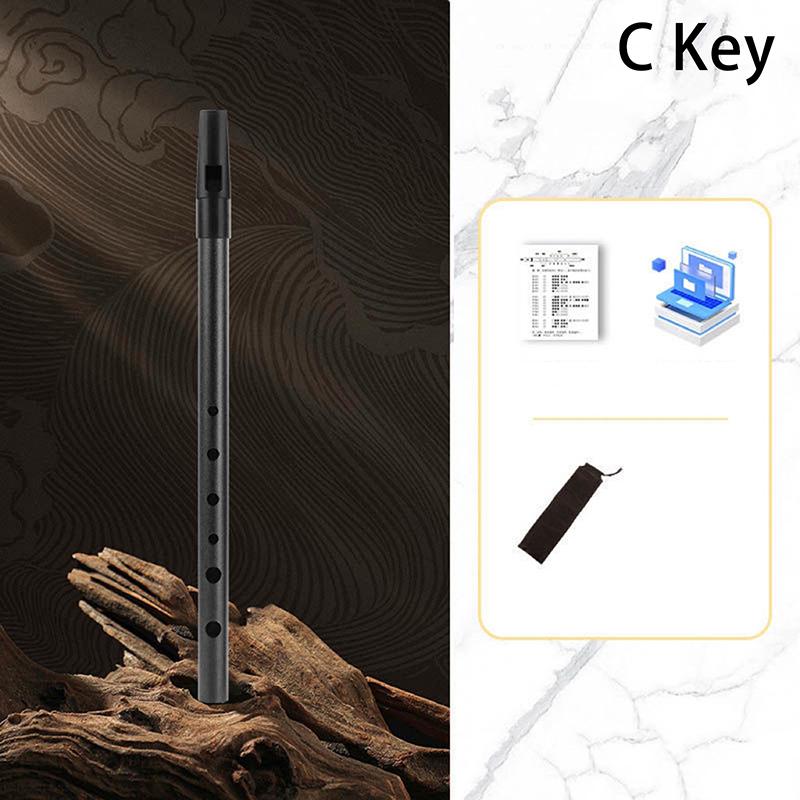 1 Stück authentische irische Pfeifenflöte, C/D-Tonart, Tin Penny Whistle mit 6 Löchern, perfektes traditionelles irisches Musikinstrument