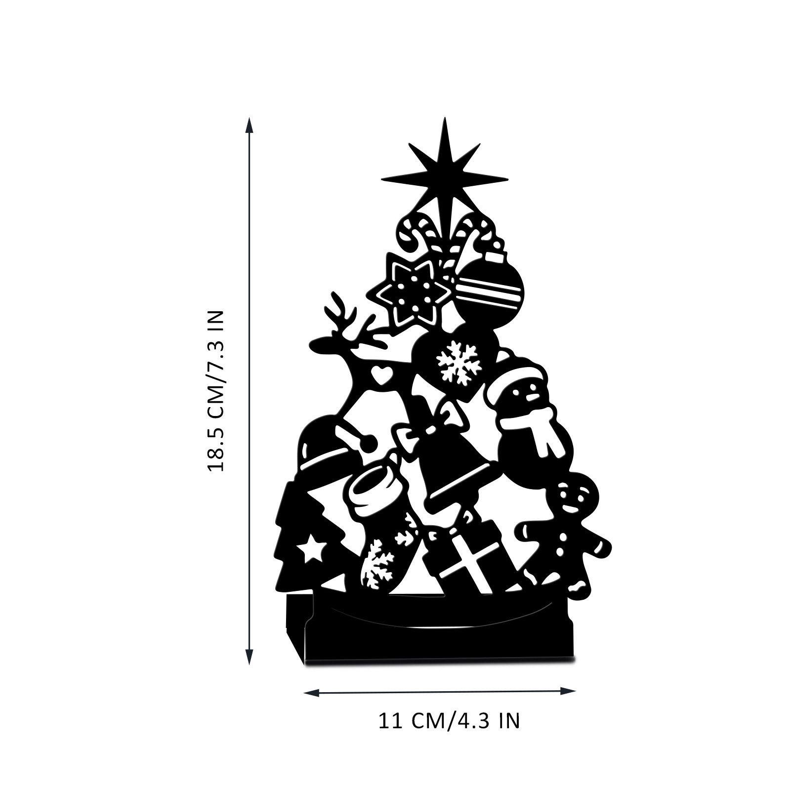 Christmas Iron Art Candlestick for Home Decor: Simple Festive Ornament 37x18 cm