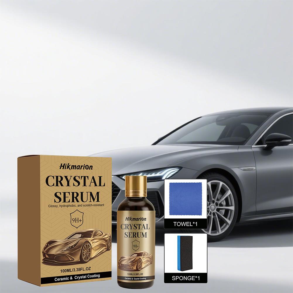 Kit Rivestimento Ceramico Siero di Cristallo per Auto 100ml Antigraffio Idrofobico Vetro Liquido Lucidante Alta Lucentezza Protezione Vernice 9H