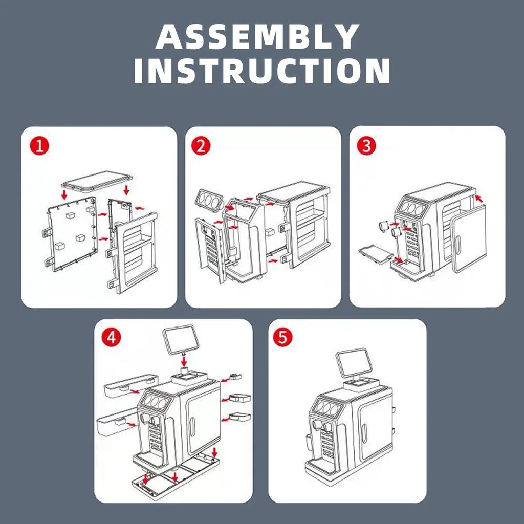 Non-Toxic Cash Register Toy Simulation Electric Coffee Machine Role Pretend Play Set Kids Calculator Miniature Food Toys For Children Gifts