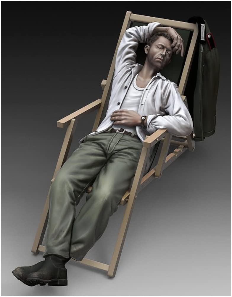 

Royal Model World War II German Army German Infantry Sleeping in an Easy Chair Resin Kit RM852 Molding Color 1/35