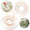 10Pcs Practical Round Crafts Wooden Bamboo Hoop Floral Hoop Bamboo Ring Dream Catcher