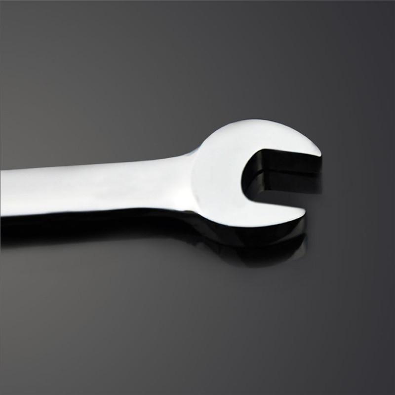 1PC Cheie cu clichet cu cap flexibil Cheie metrică cu clichet cu capăt deschis și chei inelare