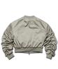 Rockpsycho Not Normal Crop Bomber Jacket Olive Green