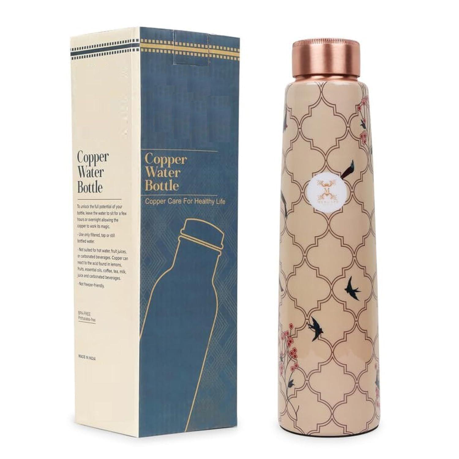 

Elevate Your Wellness Journey Pure Copper Water Bottle - Advanced Leak Proof, Joint Less for gym, school, office & Gift (900ml)