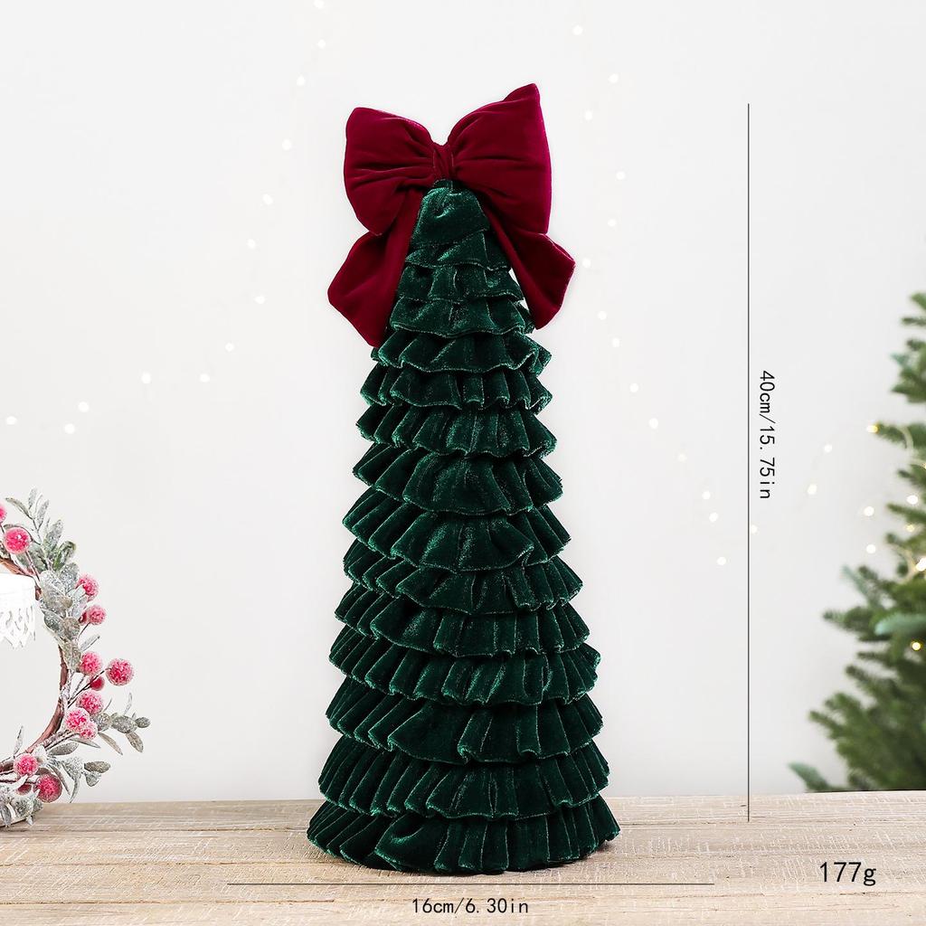 Christmas Cone Tree Desktop Ornament - Festive Party Decoration