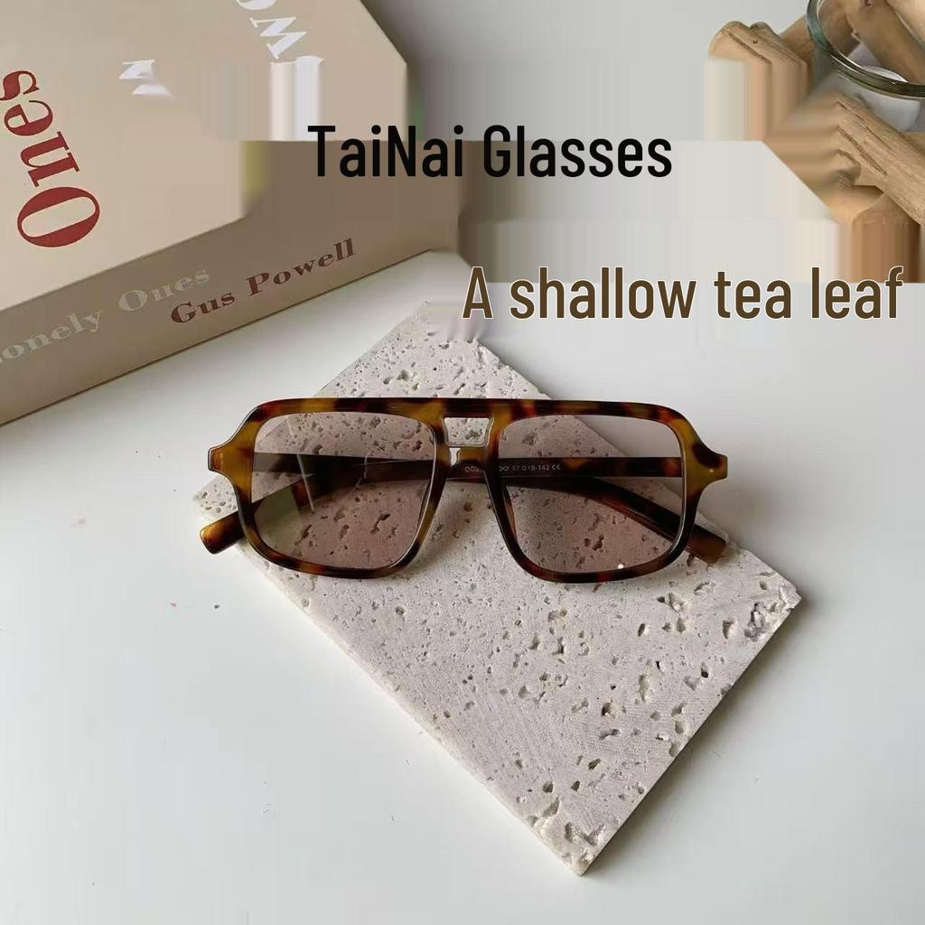 Retro Square Aviator Sunglasses for Women - High-End, Trendy, Face-Slimming Style