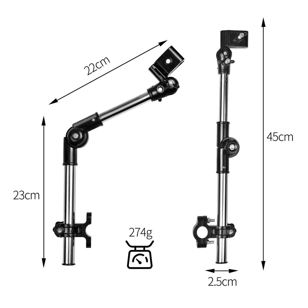 Chair Umbrella with Clamp Waterproof Sun Protection 360 Degree Adjustable