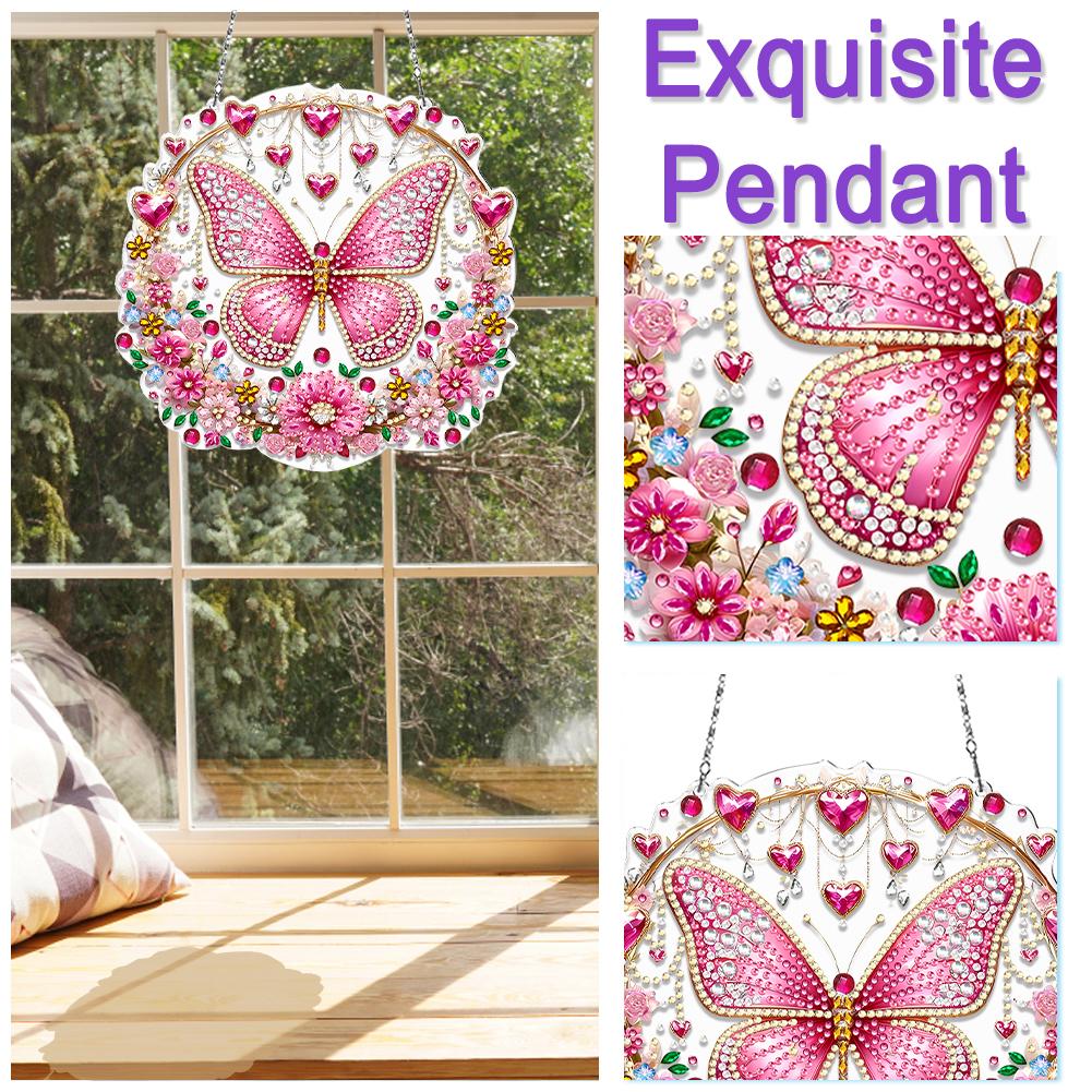 Acrylic Special Shaped Beautiful Pattern 5D DIY Diamond Art Hanging Decorations Diamond Painting Hanging Decorations for Adults