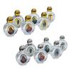 6Pcs Intricate Glass Holy Water Flask With Metal Lid Spiritual Ceremonies Essential Devotional Artifact Water Dispenser