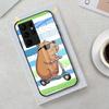 Funny Capybara Phone Case For Samsung S26 S25 Edge Ultra 23 22 21 20 Ultra Plus S24 Fe Glass Cover