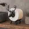 Tissue Dispenser 3D Printed Elk Toilet Paper Holder, Stable Base Bathroom Roll Durable Stand Dispenser, Waterproof PLA Decorative Towel Storage,