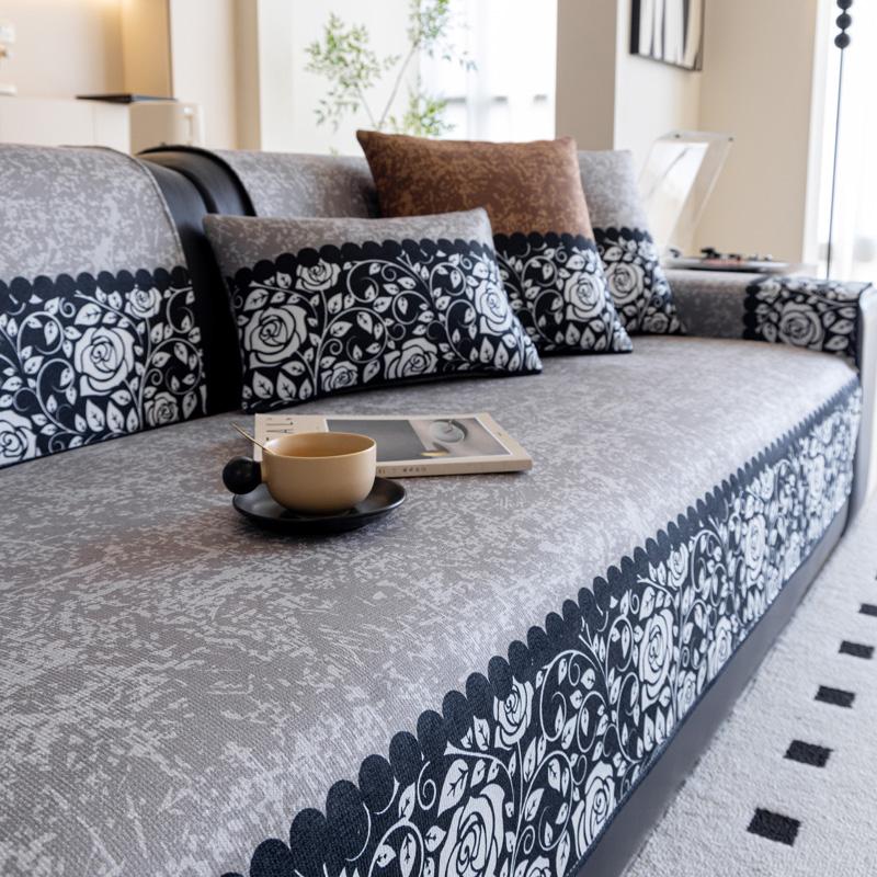 

Шенилловый чехол на диван для всех сезонов, для гостиной, нескользящий чехол на сиденье дивана, диван-накидка 70x70cm серый