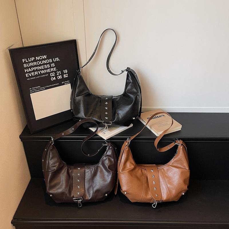Women Retro Textured Premium Tote Bag Casual Daily Commute Crossbody Shoulder Handbag