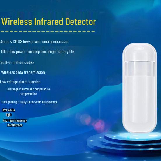 433MHz Wireless Infrared Detector with 1527 330K Oscillation Resistance Security Alarm
