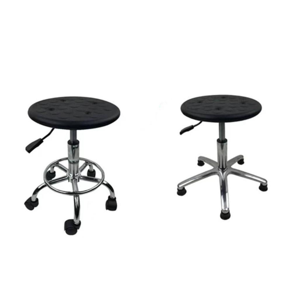 Round Bar Stool Replacement Seat Sponge Filled with Mounting Holes Black Anti Seating
