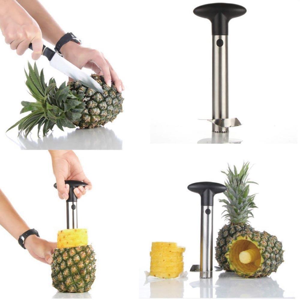 1PCS Stainless Steel Easy To Use Pineapple Peeler Accessories Pineapple Slicers Fruit Knife Cutter Corer Slicer Kitchen Tools