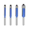 4Pcs Flush Trim Router Bit Woodworking Milling Cutter for Wood Bearing Bit Trimming Router Bits Milling Accessories