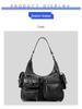 2024 Retro Multi-Pocket PU Motorcycle Shoulder Bag - Large Capacity Punk Style Handbag for Women