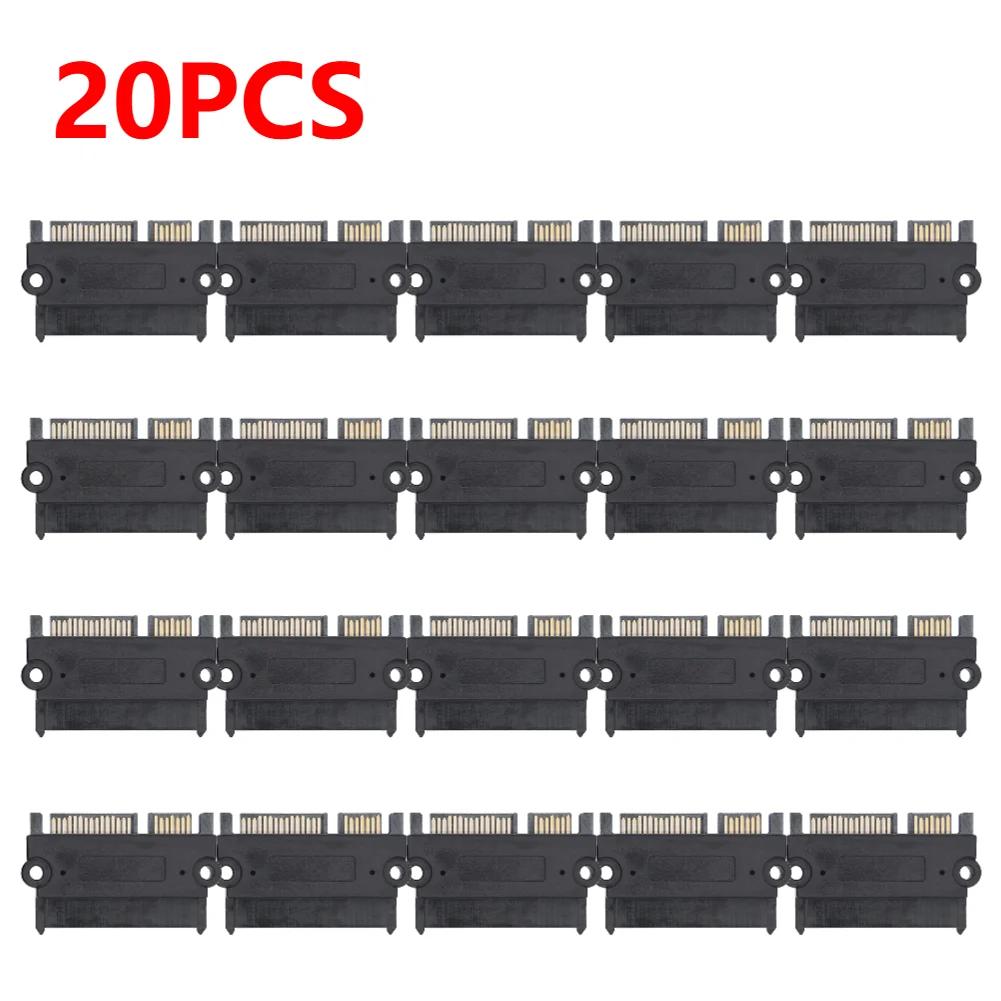 1-30pcs SATA Male To Female Power Data Converter 22Pin 7+15 Male To Female SATA To SATA Converter SATA To SATA Adapter