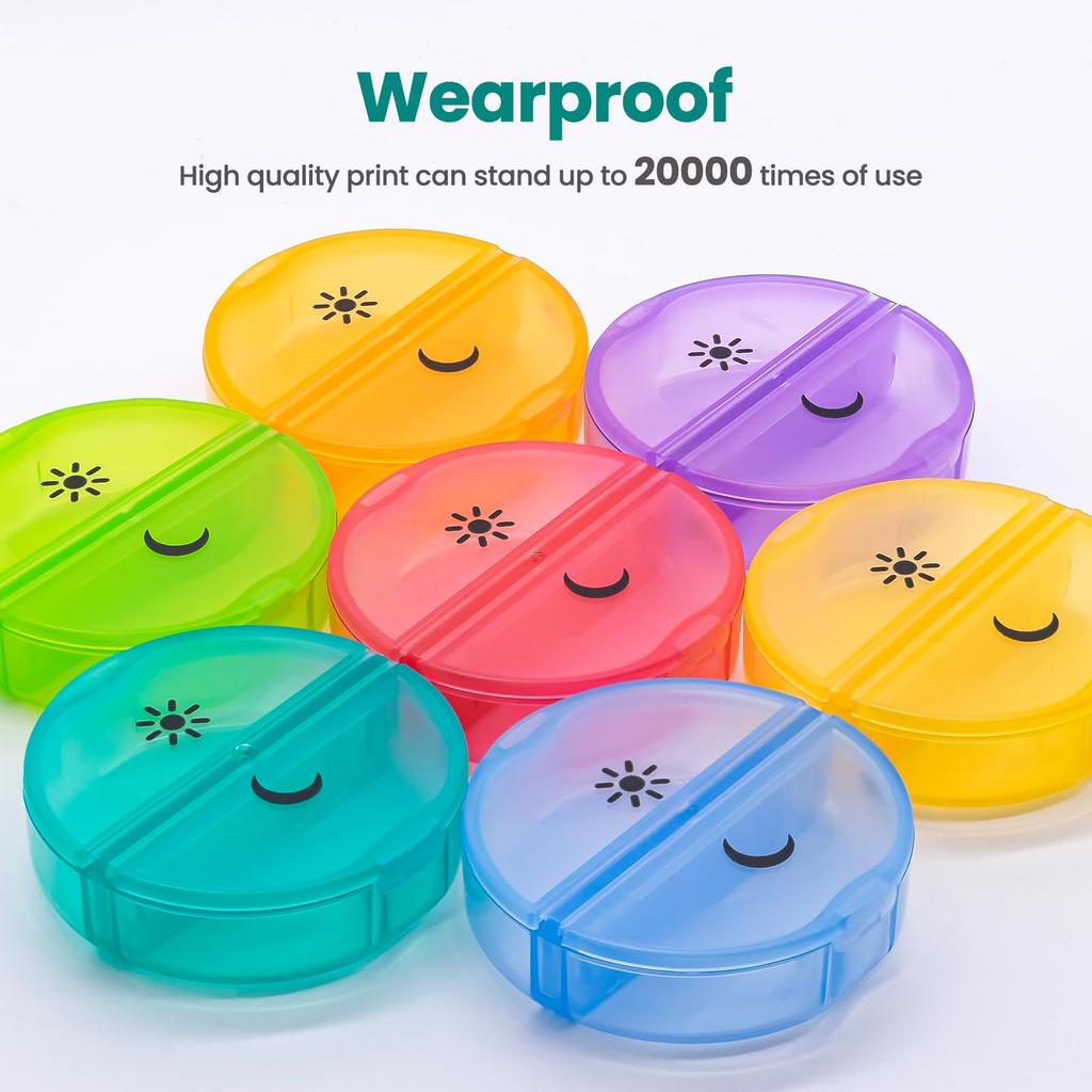 Wöchentliche 7-Tage-Pillenbox Medikamentenbox Halter Organizer Wöchentliche 14 Fächer Pillenaufbewahrungsbox für Medikamente Nahrungsergänzungsmittel Vitamine