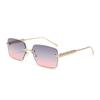 Rimless Square Sunglasses For Men Women Fashion Summer Outdoor Accessory Eyeglasses Classic Simple Rectangle Sun Glasses