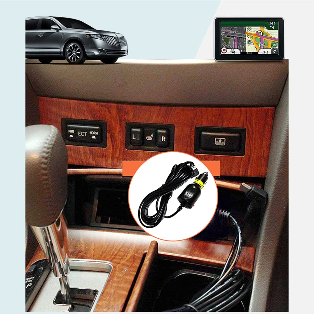 LIKENNY Zigarettenanzünder-Adapter Zigarettenstromkabel, Mini-USB, L-förmig, rechtwinklig, Zigarettenanzünderbuchse,