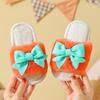 Girls' Winter Warm Plush Swallowtail Bow Cotton Slippers - Soft Sole, Non-slip, Plus Velvet, 2025 Edition
